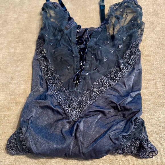 Vintage Intimates Navy Blue Bodysuit / Teddy, Style 9747, Size 34 - Picture 3 of 14